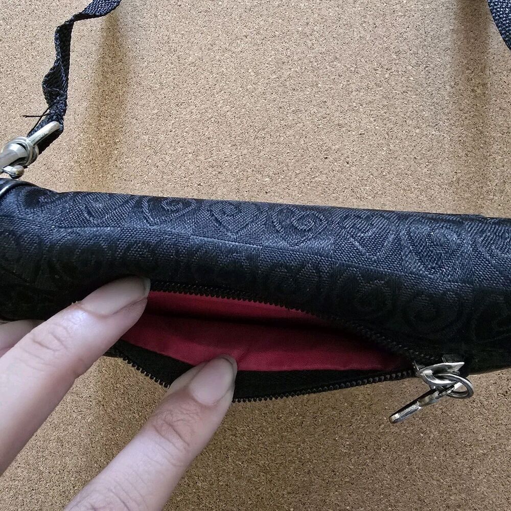 Mini Crossbody Bag, Black & Fuchsia (B1) - Picture 8 of 13